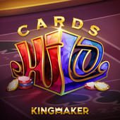 Cards Hi Lo guessing table with low and high markers