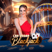 Las Vegas Blackjack felt table with chips